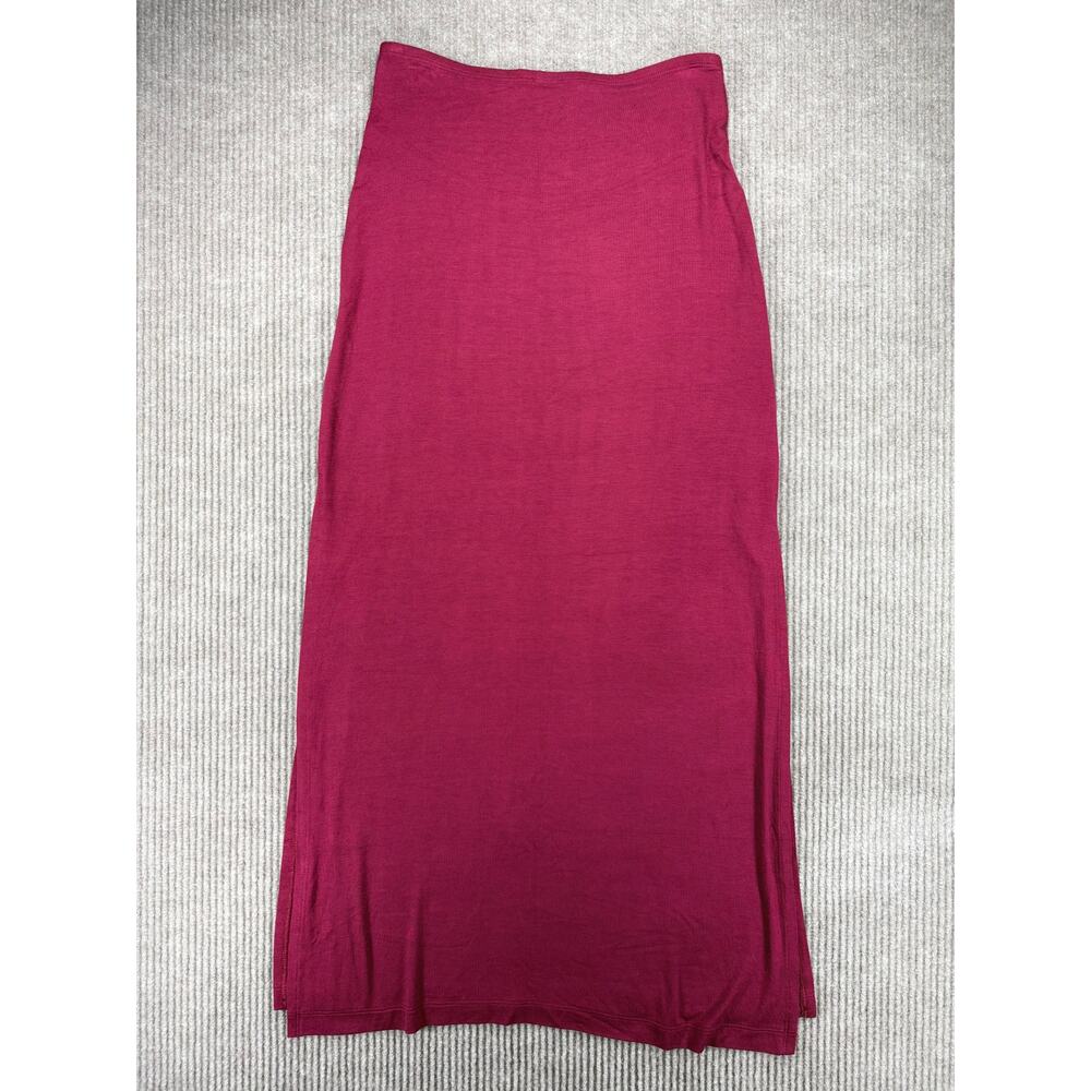 Elisabetta Rogiani Couture Slit Skirt M Burgundy NWT - Picture 5 of 8